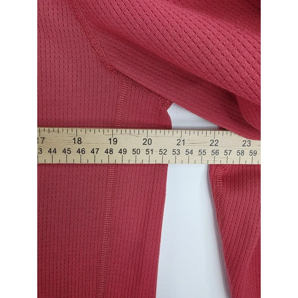 J Crew Performance‎ 1/4 Zip Shirt Men's Medium Red Long Sleeve Activewear Golf